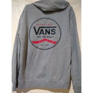 VANS Unisex Gray  Hooded Sweatshirt Size Medium (663)